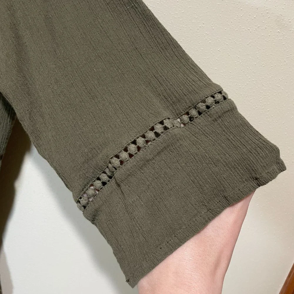 Catherines Green Tassel Boho Blouse Top - Picture 6 of 11